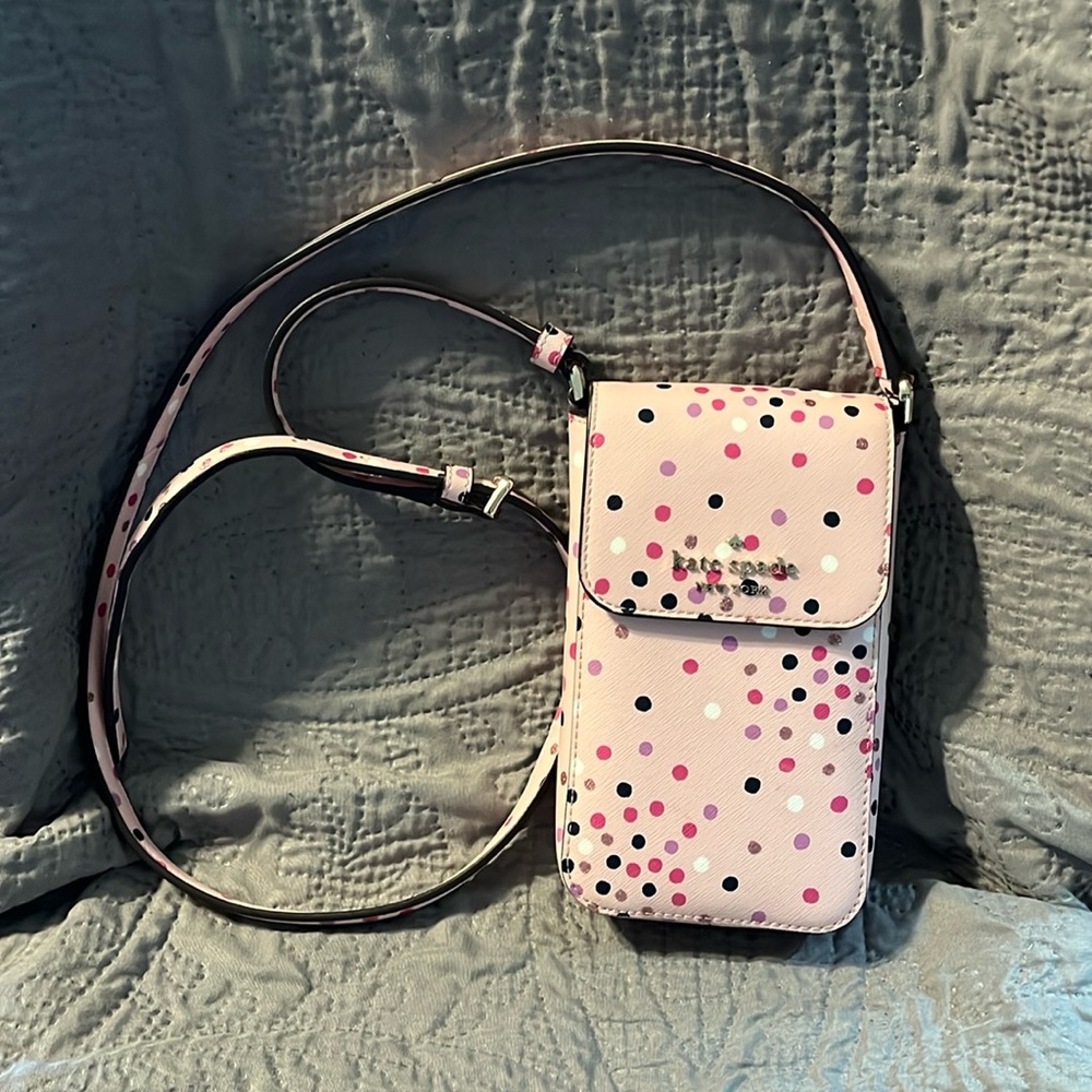 Kate Spade Pink Polka Dot Crossbody Bag